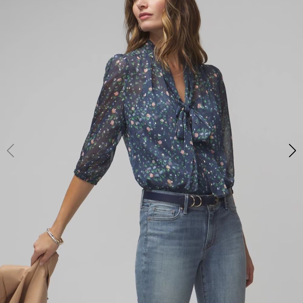 Floral Navy Blouse